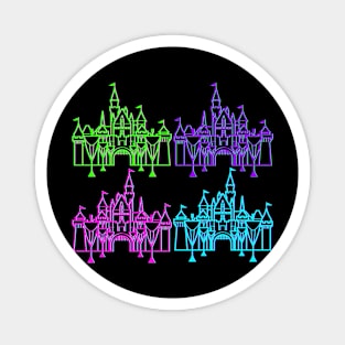 neon castles Magnet